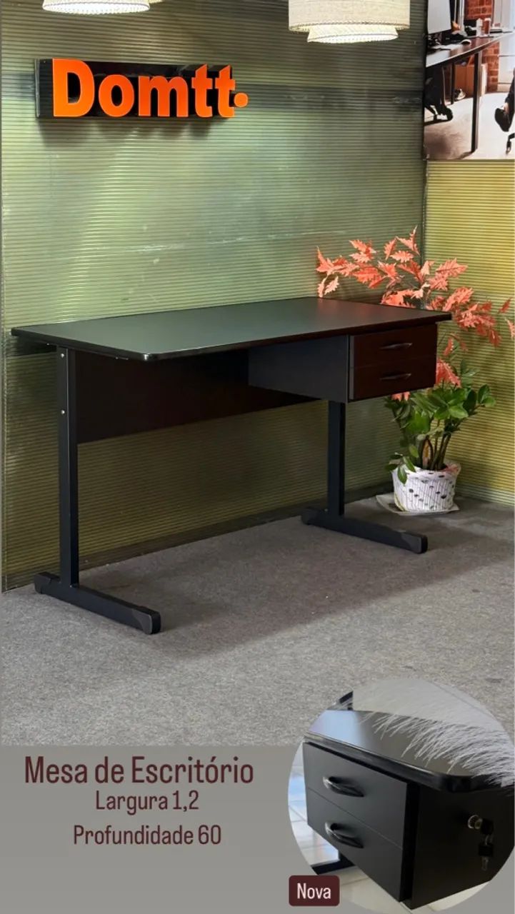 Mesa de Escritório 60x1,2 Nova - Foto 2