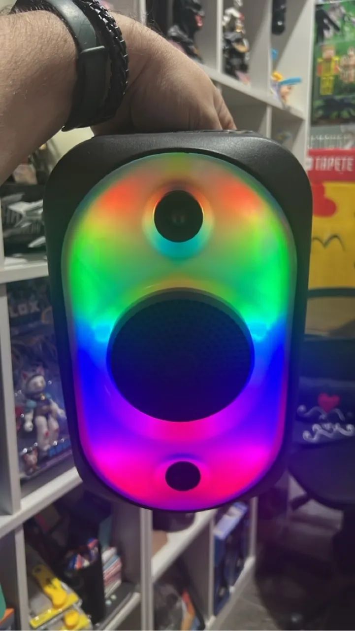 Caixa de Som Bluetooth com LED RGB - Foto 5