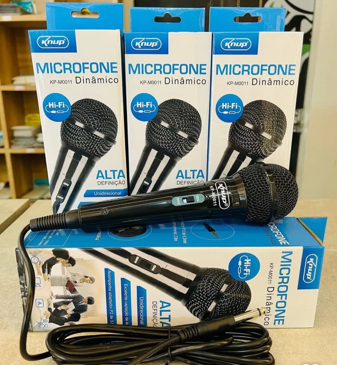 Microfone Dinâmico Knup KP-M0011 - Alta Definição