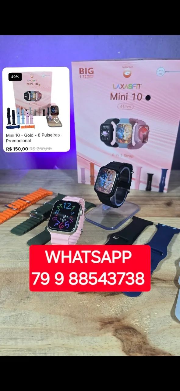 RELOGIO INTELIGENTE SMARTWATCH  8 PULSEIRAS! TEMOS OUTROS MODELOS TAMBÉM