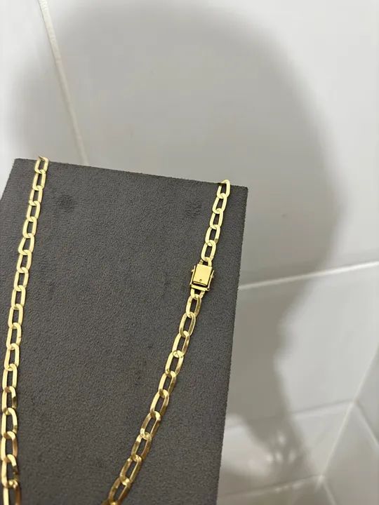 Cordão Laminado Ouro 18k - Foto 3