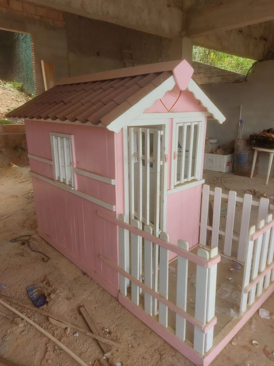 Casinha de madeira infantil  - Foto 4