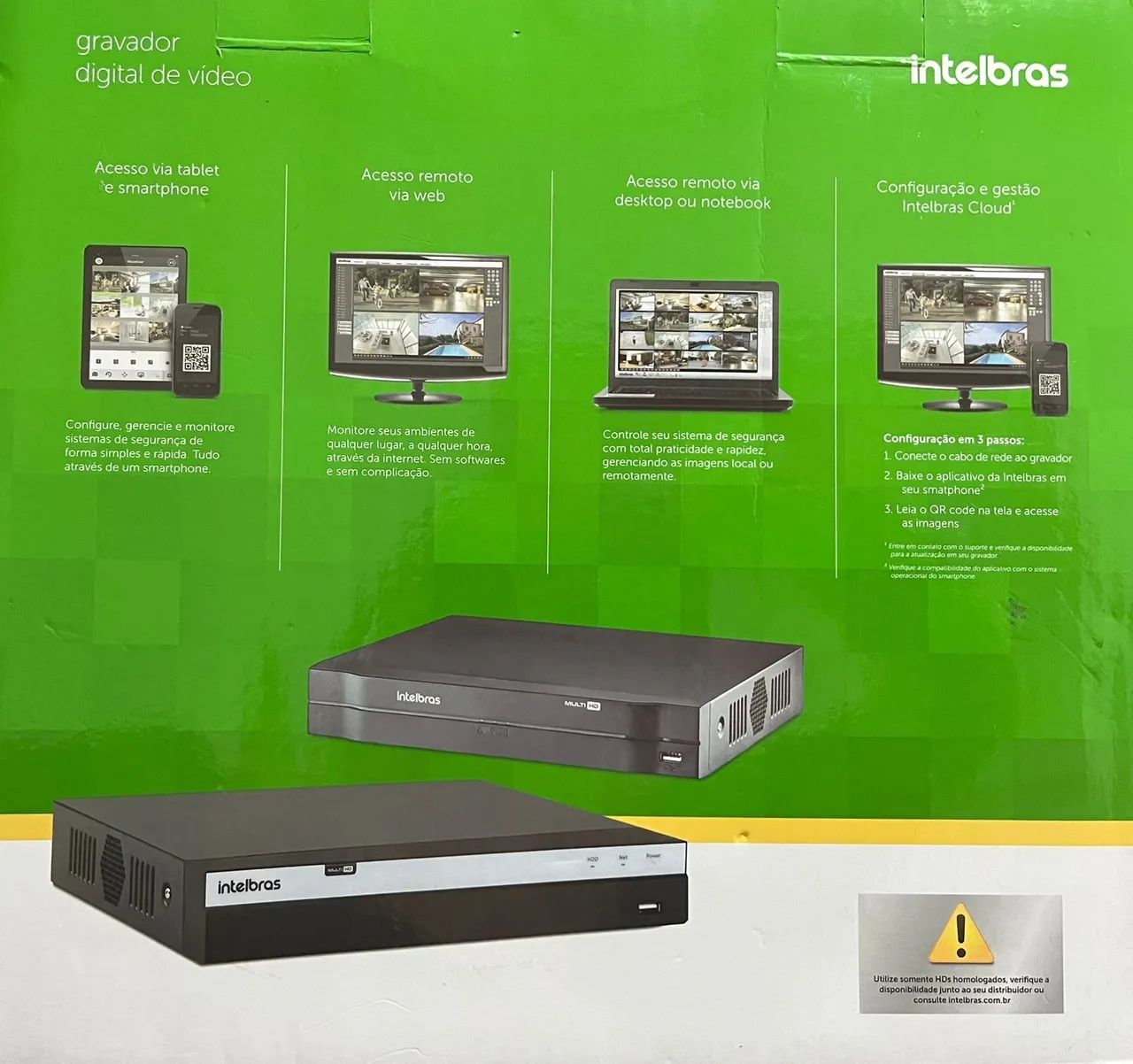 Câmera Dome Intelbras - Kit com 3 Câmeras + gravador digital  - Foto 5