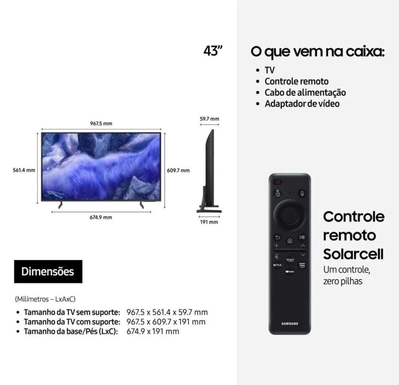 Smart Tv 43 Samsung Qled, Lacrada + NF (Até 12x) - Foto 2