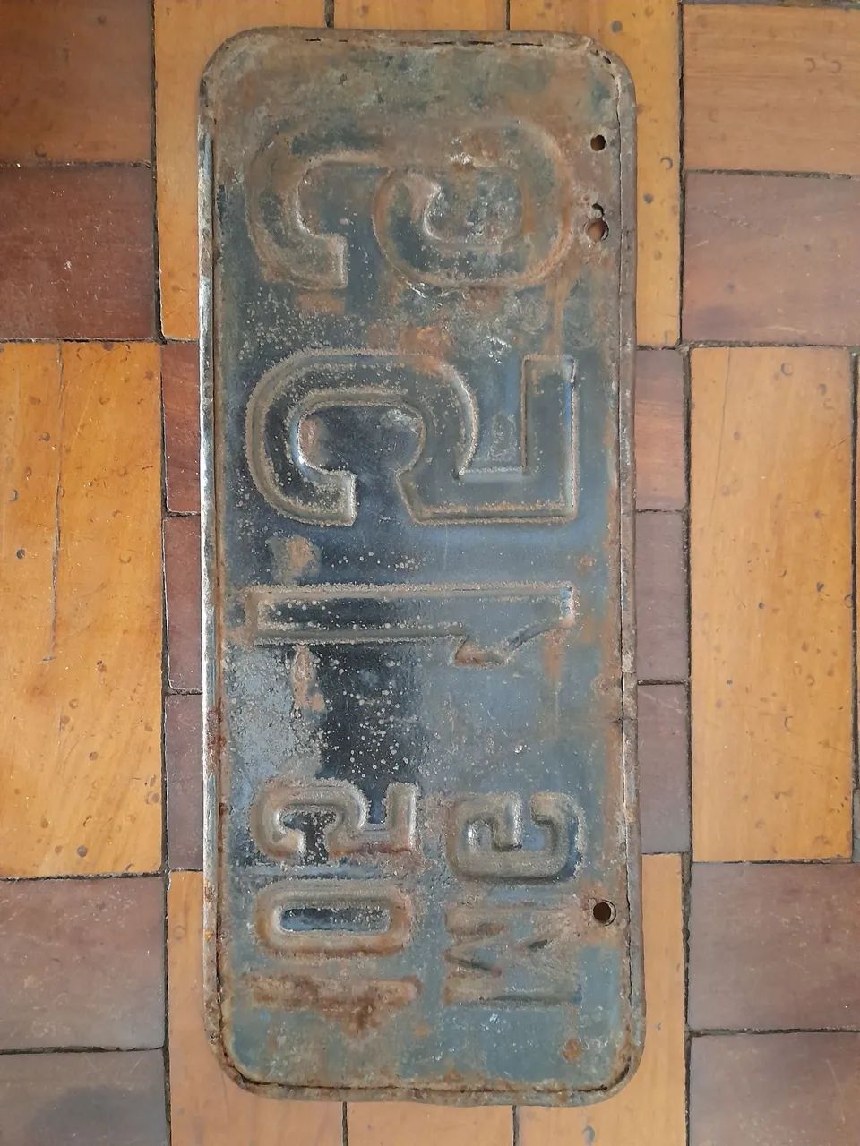 Placa Original Antiga e Rara de Carro da Década de 1920 - Foto 2