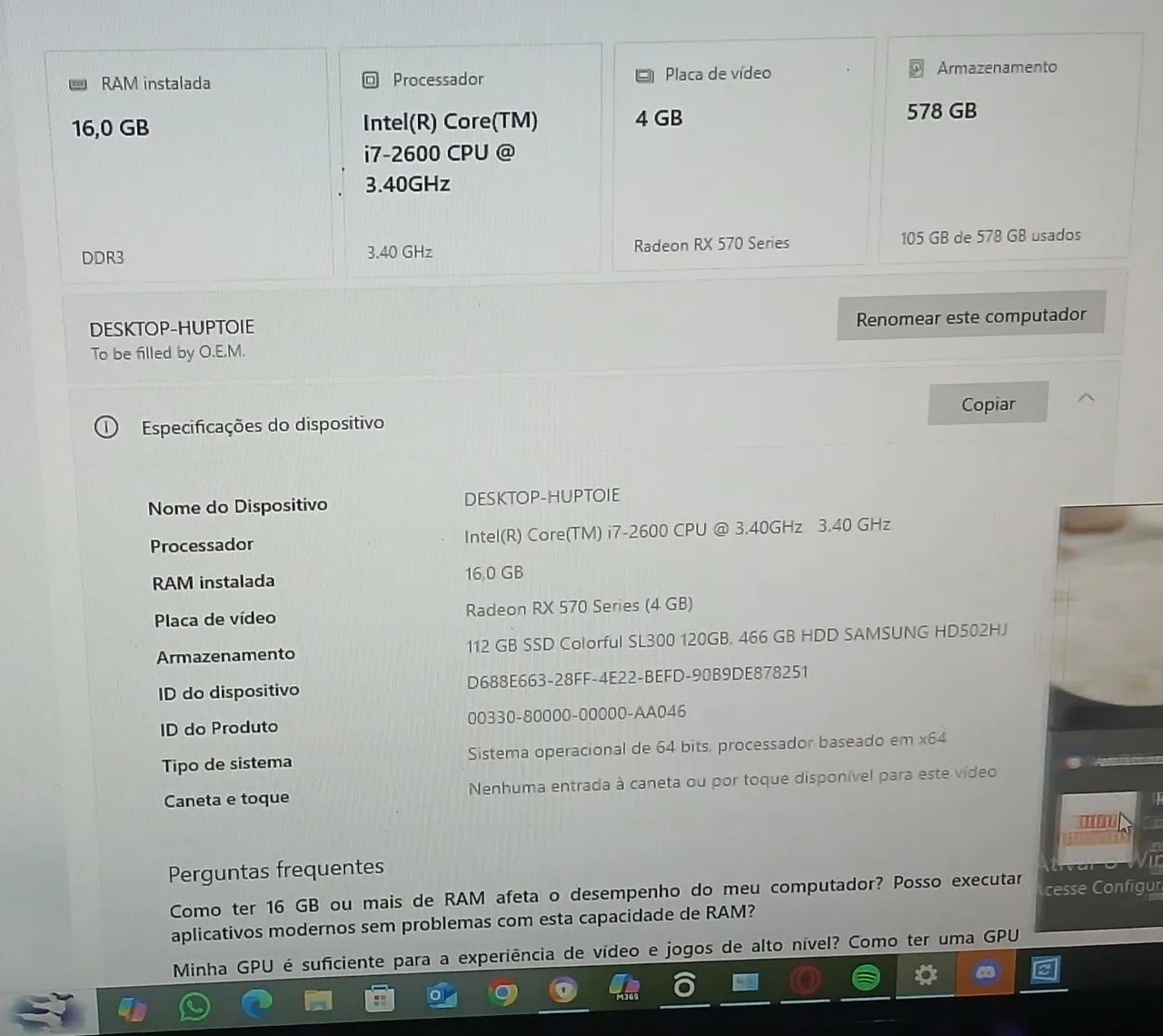 Computador completo jogos e estudos 64318046227331122