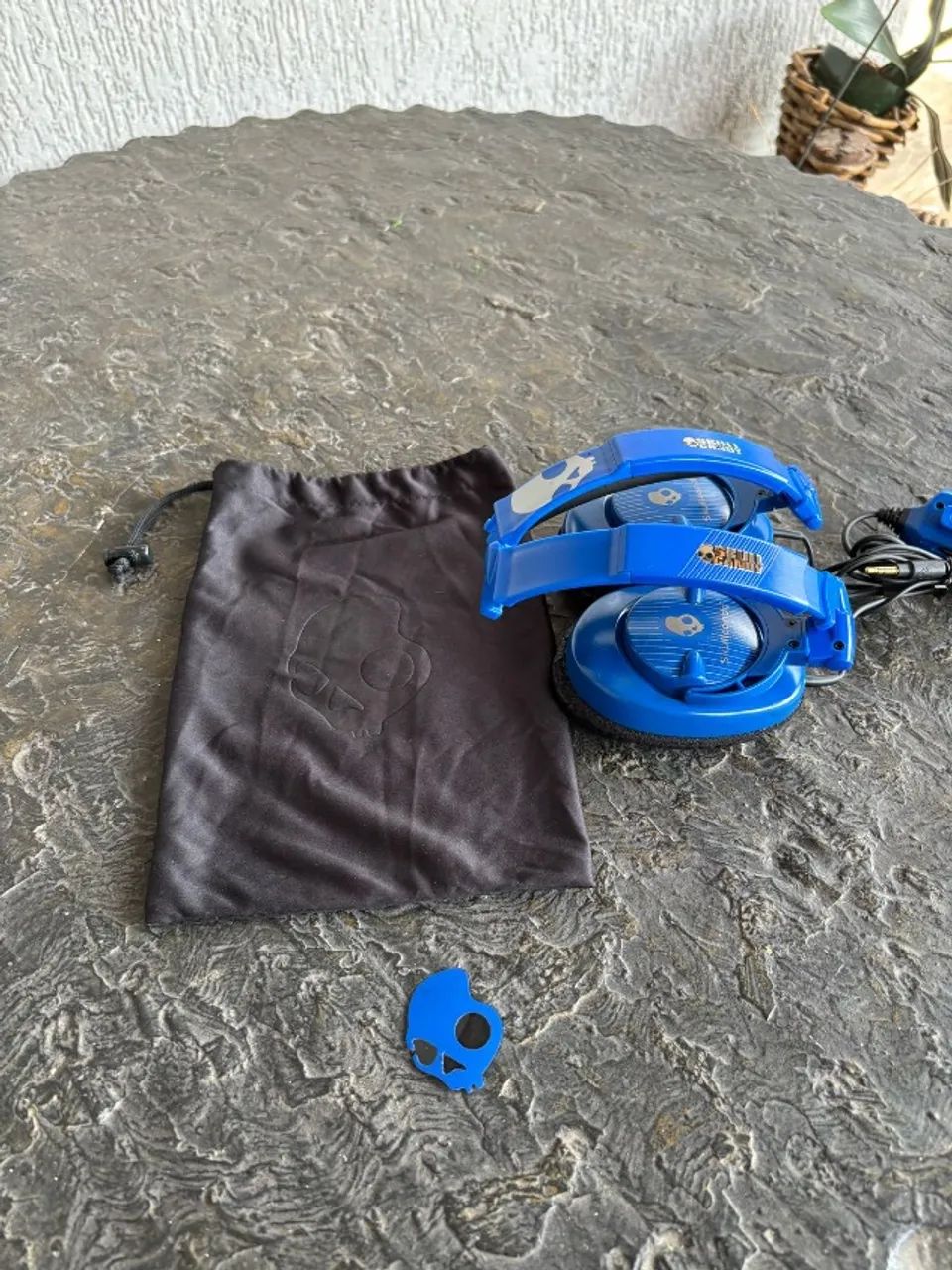 Headphone SkullCandy Azul c/ fio - Foto 5