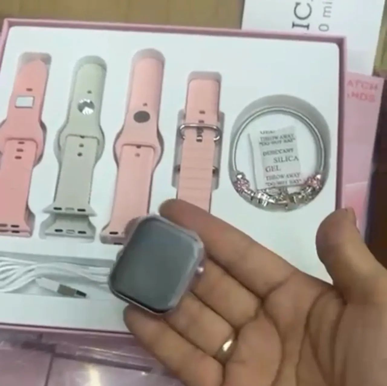 Smartwatch 10 mini Modernos com Pulseira de Silicone - Foto 4