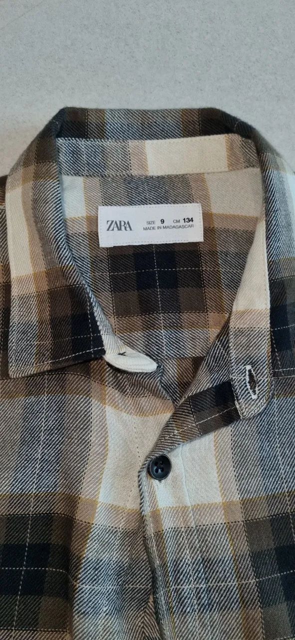 Camisa quadriculada infantil masculino - Foto 3