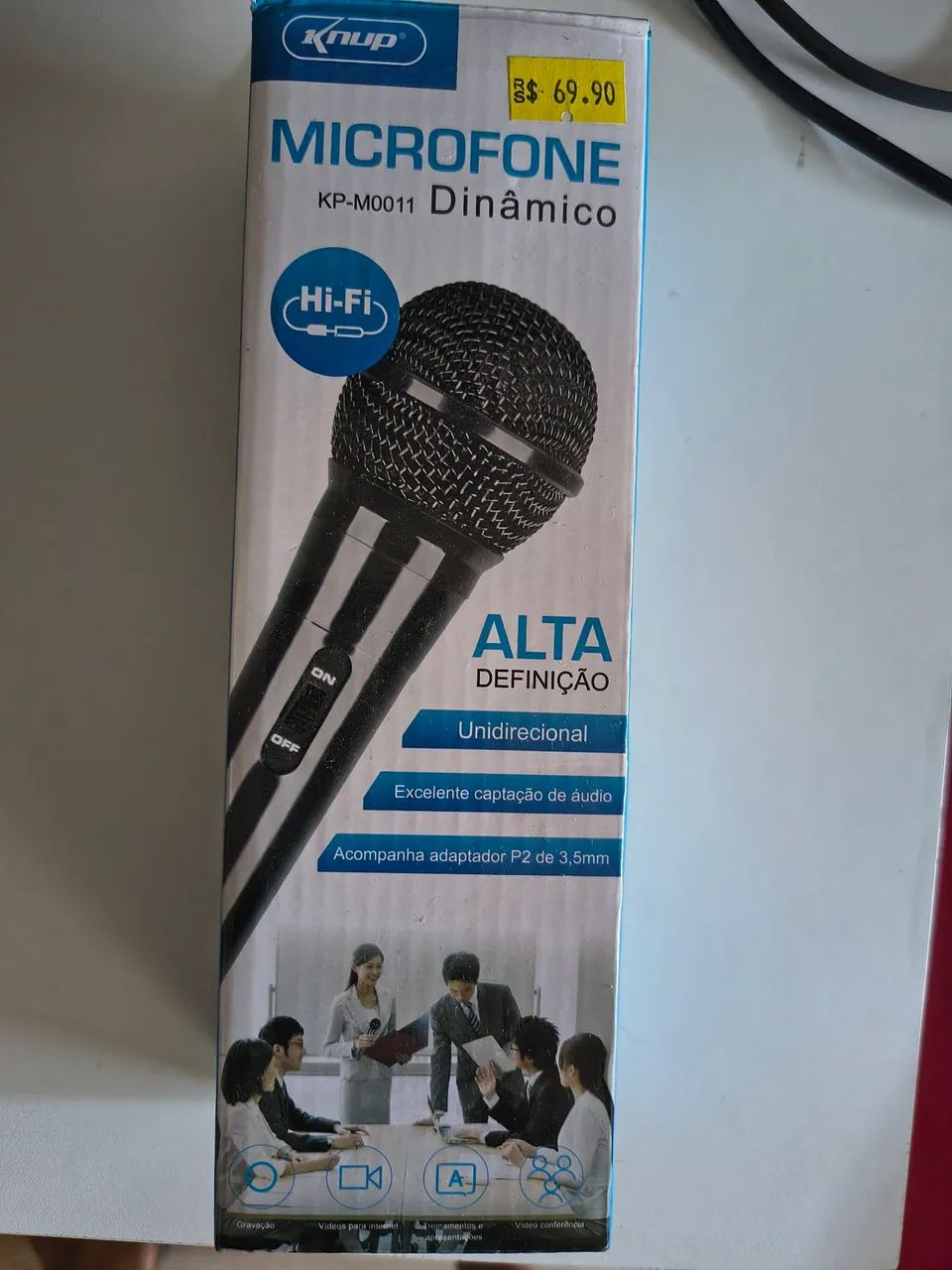 Microfone Dinâmico Knup KP-M0011 - Alta Definição