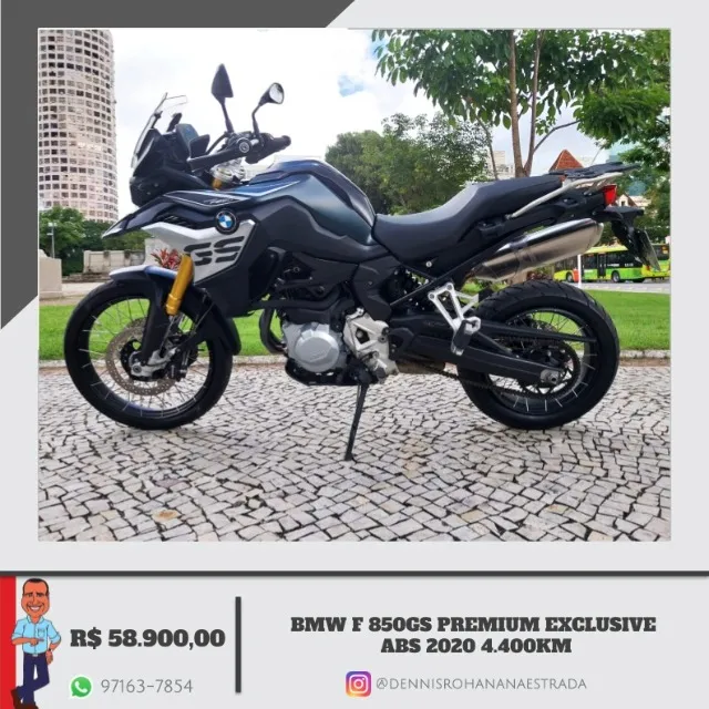 BMW F 850GS Premium Exclusive ABS Só 4.400km (Muito Nova) Financio em até 48x