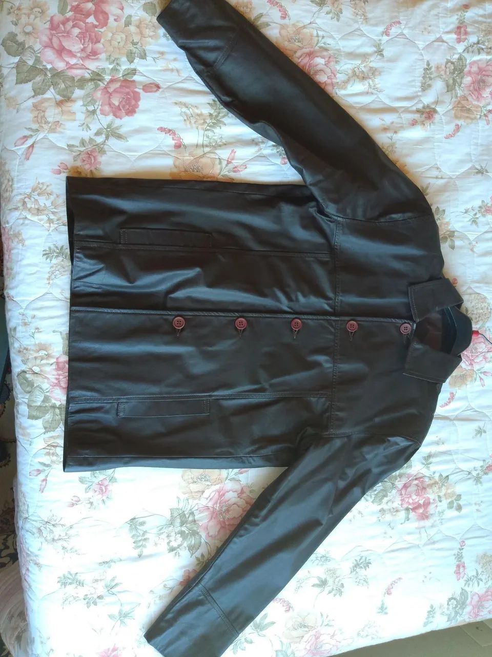 Jaqueta de couro marrom - Foto 5