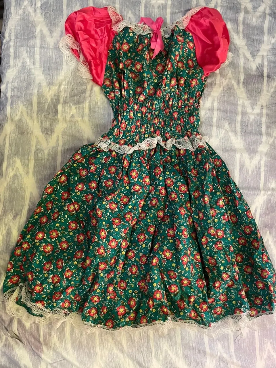 Vestido floral festa junina