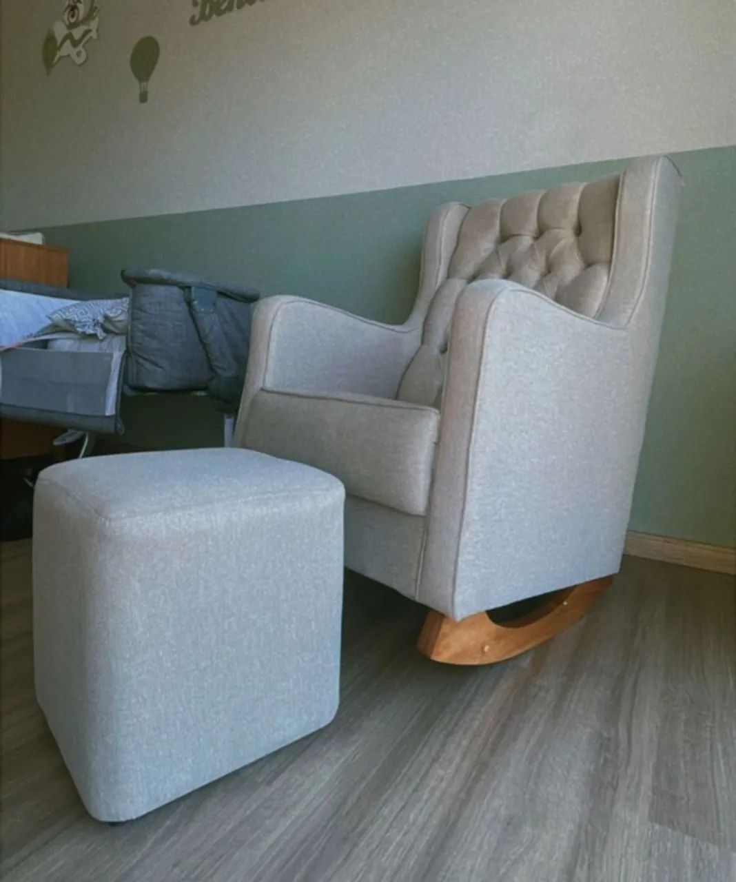 Poltrona de Balanço NOVA em linho - Foto 5