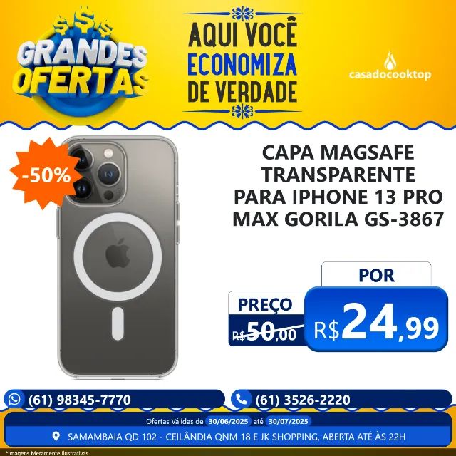 Capa Magsafe Transparente Para Iphone 13 Pro Max Gorila GS-3867