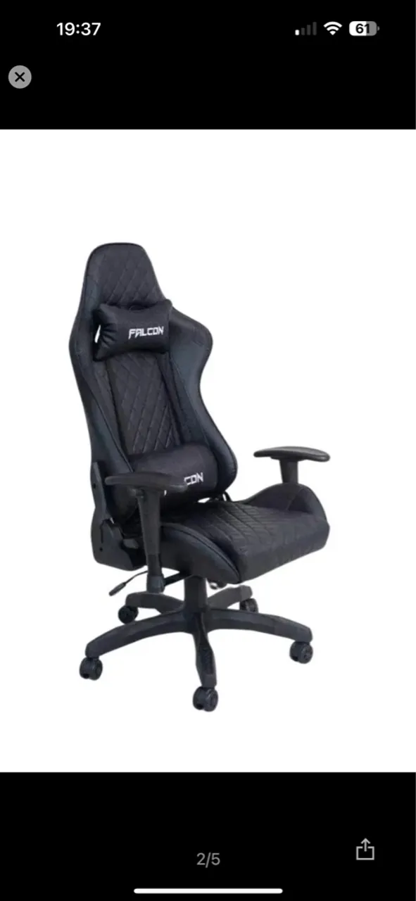 Cadeira Gamer Falcon - Edge Preta 150 kg