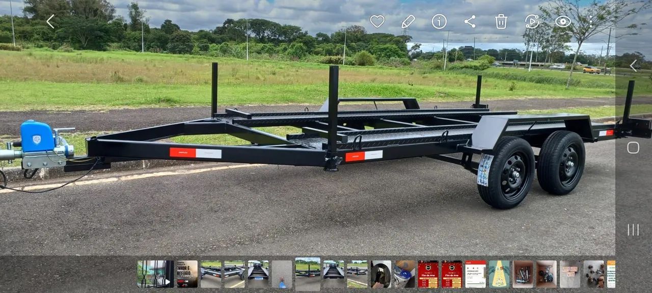 Carreta para transporte  de veiculos