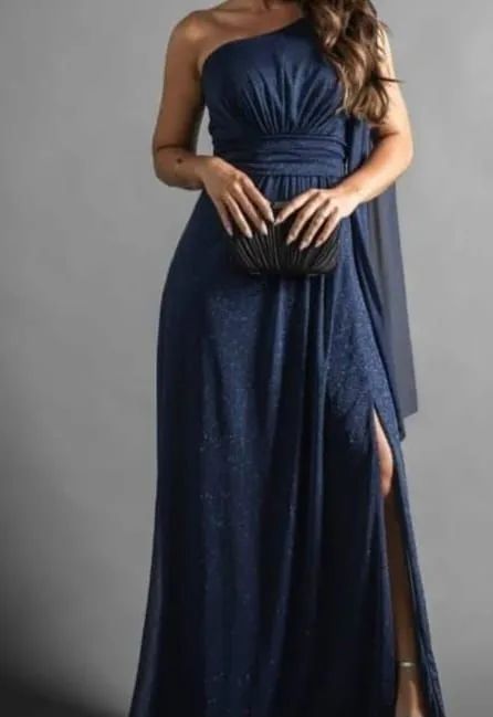 Vestido Azul com brilho - Foto 2