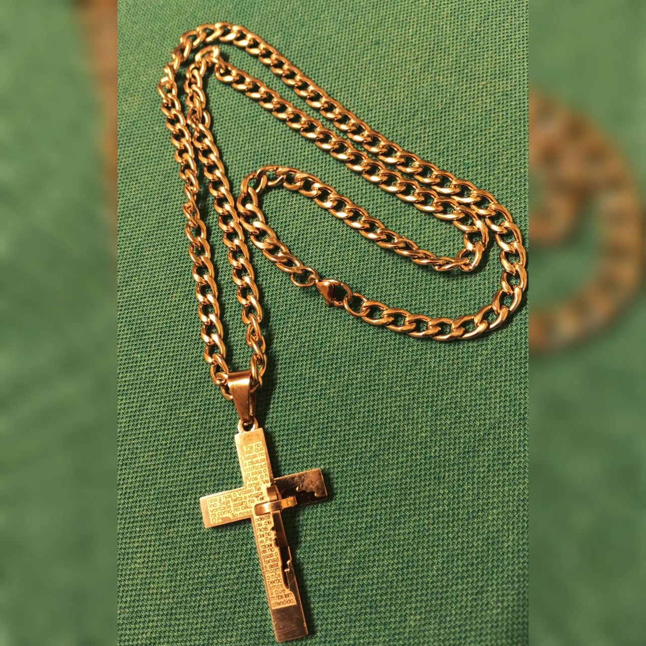 Colar Masculina Crucifixo Pai Nosso  - Foto 5