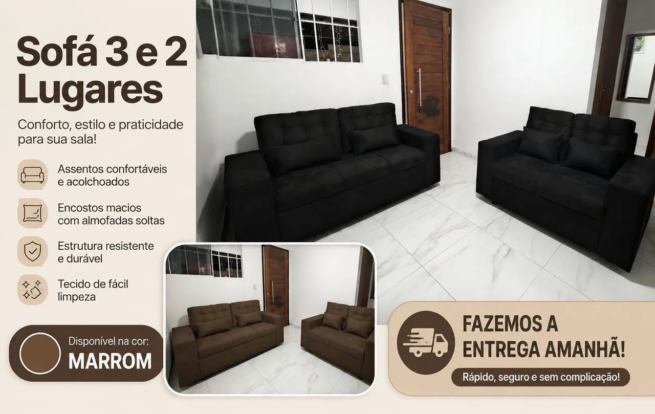 Conjunto de 3 lugares e 2 ligares 