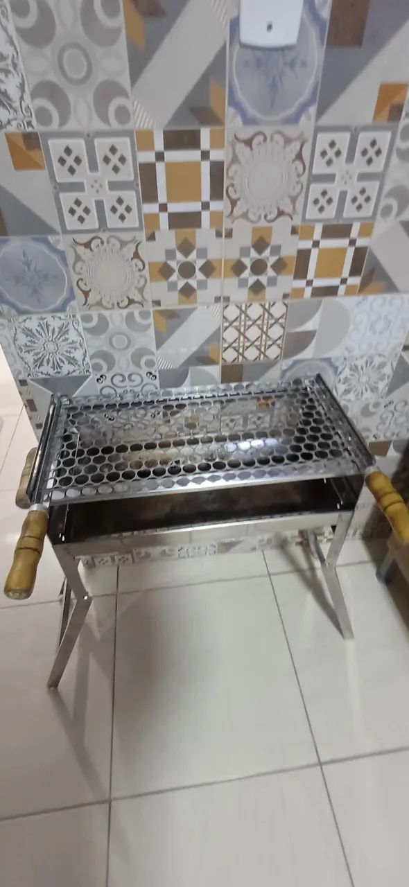 Churrasqueira inox dobrável!