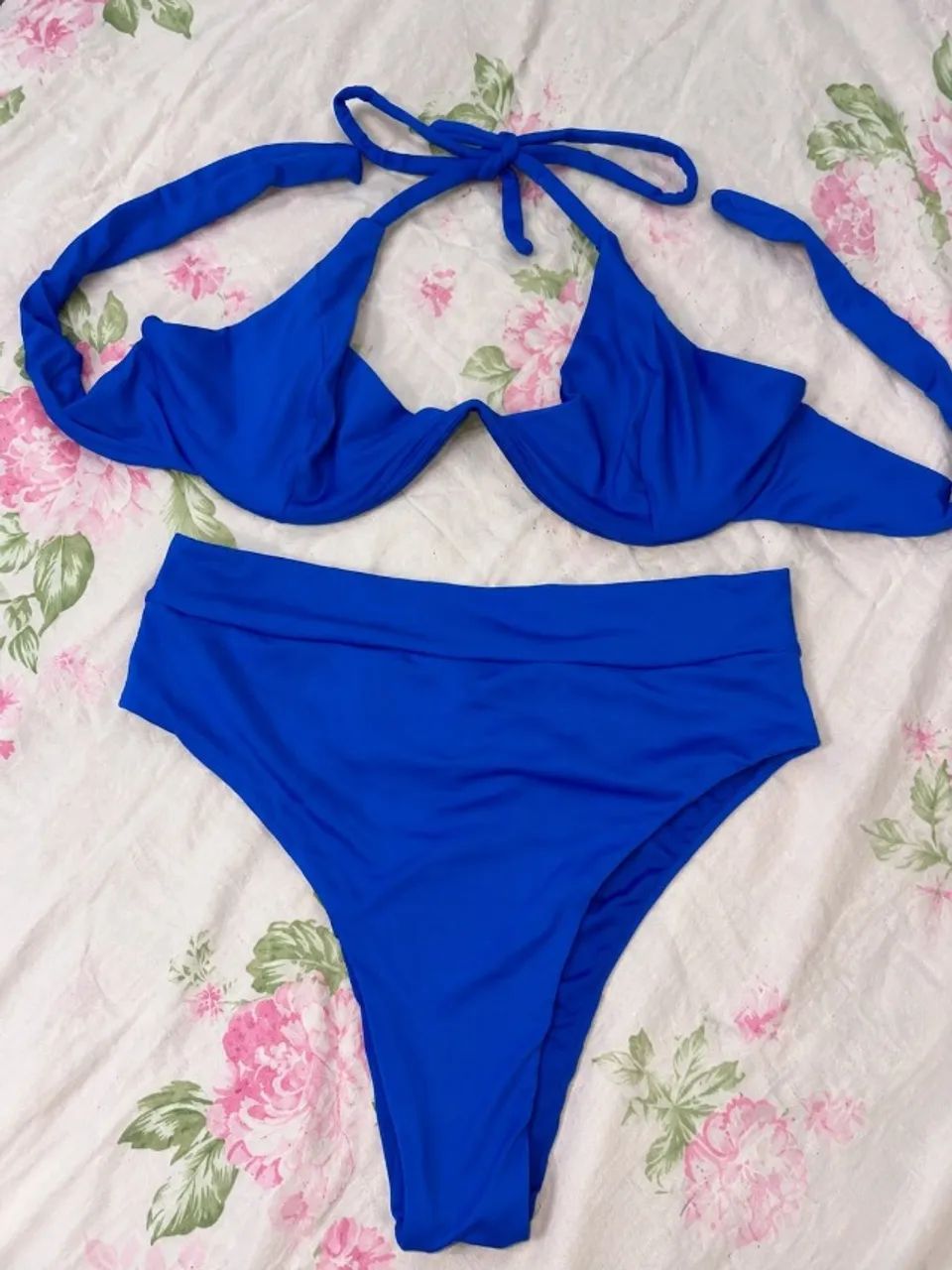 Biquíni Azul Asa Delta Plus size 