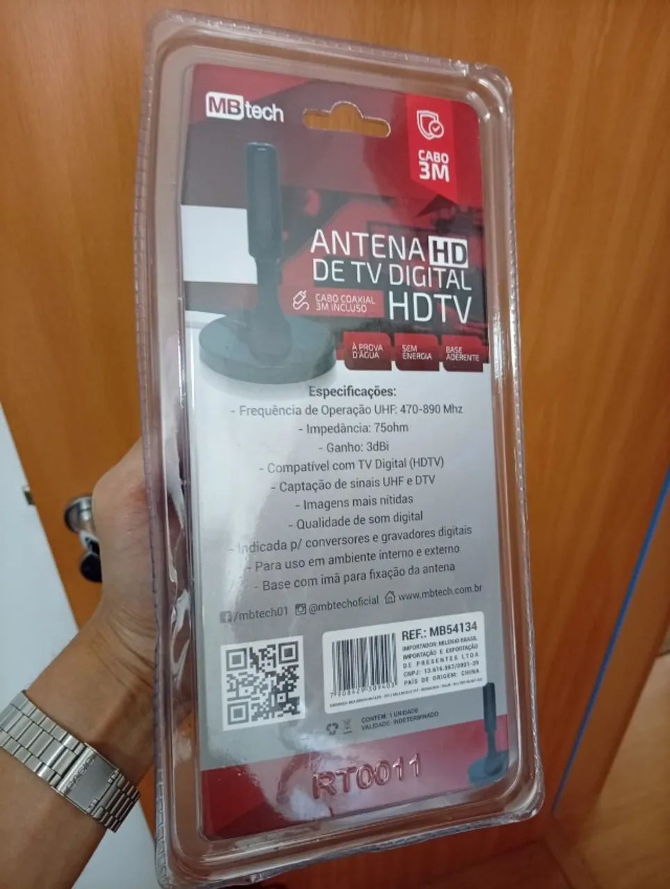 Antena Digital Interna Externa Tv Hd Cabo 3m - Foto 2