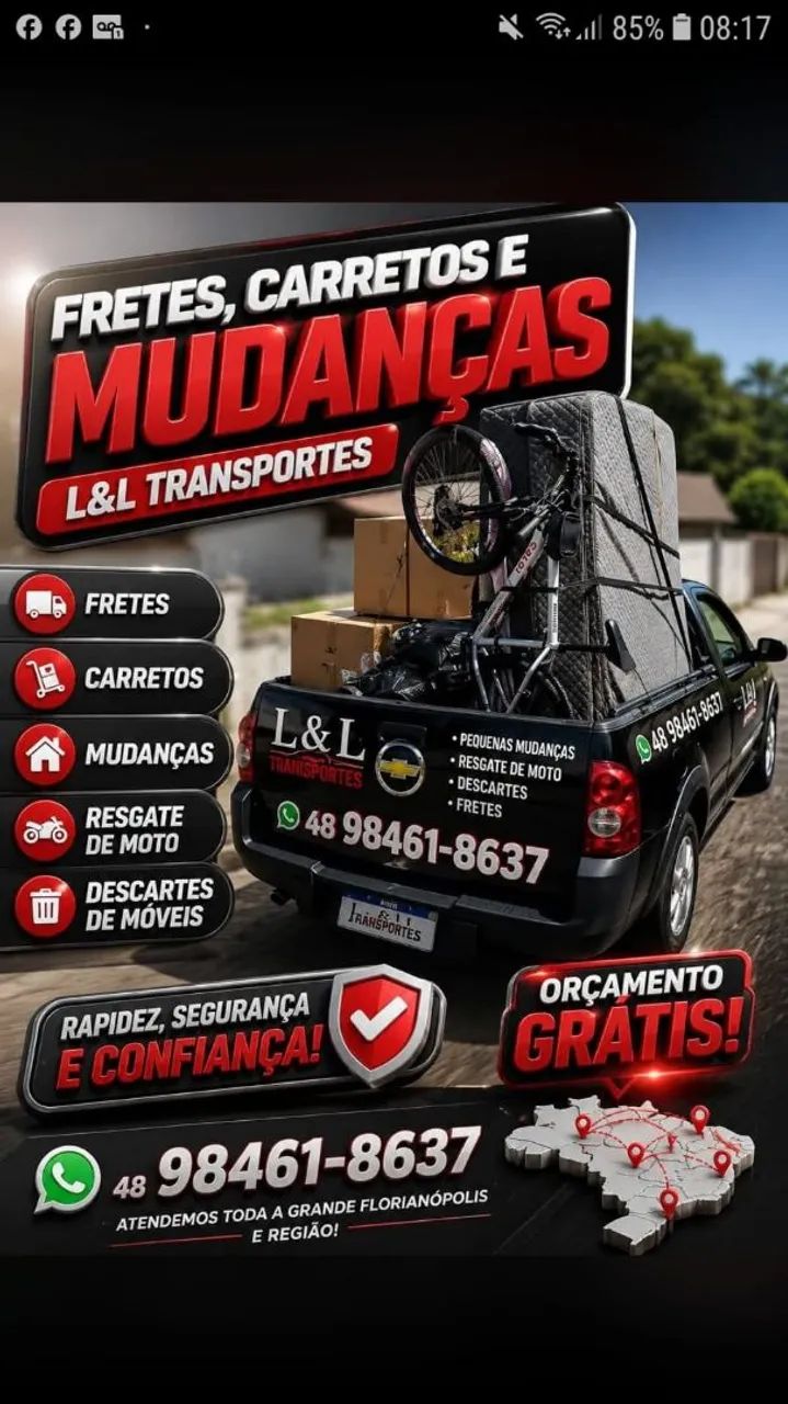 Frete, carretos, mudanças 