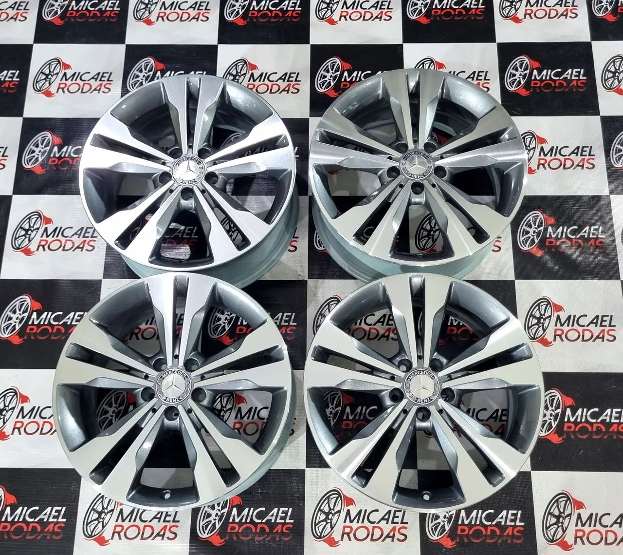 Jogo de Rodas 18 cla 200 cla 250 Originais Mercedes com pintura