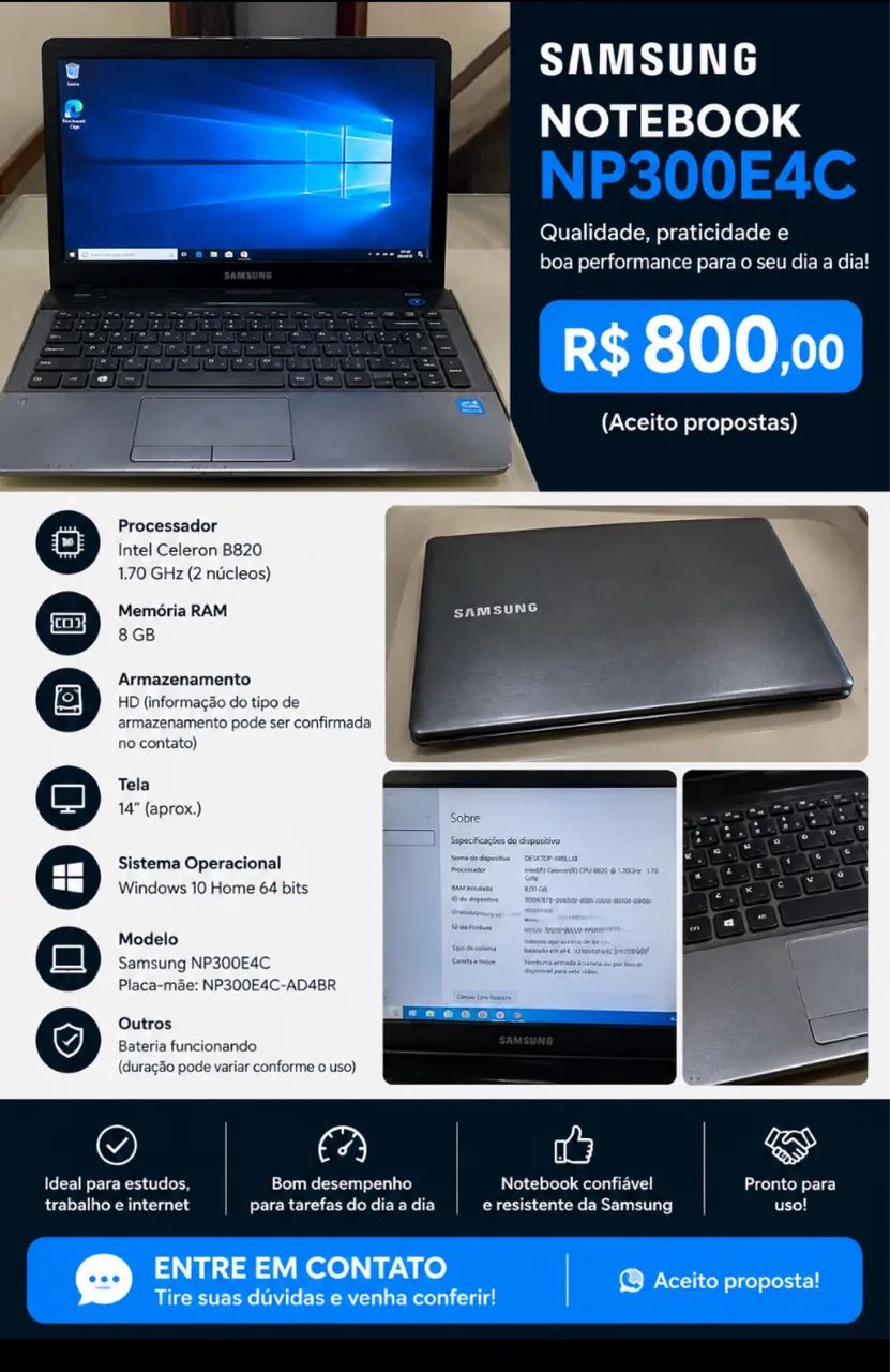 Vendo notebook 