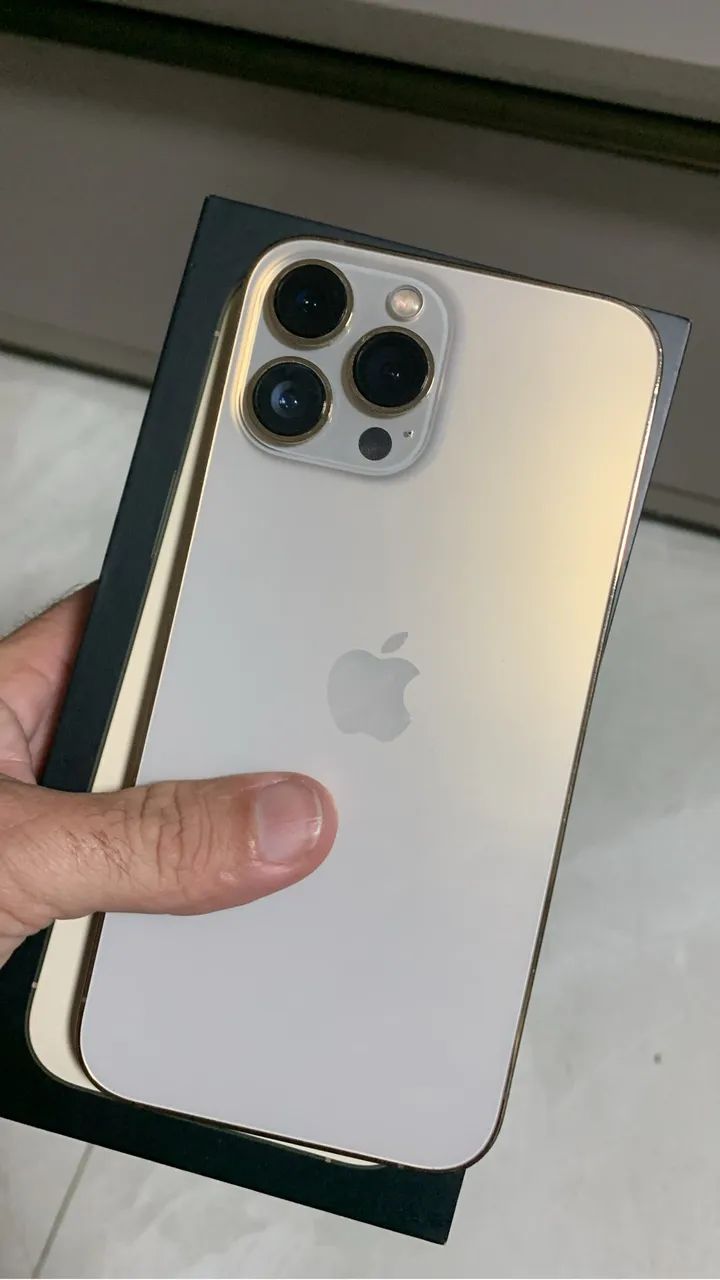 iPhone 13 Pro Max 256Gb Gold impecável - Celulares e Smartphones