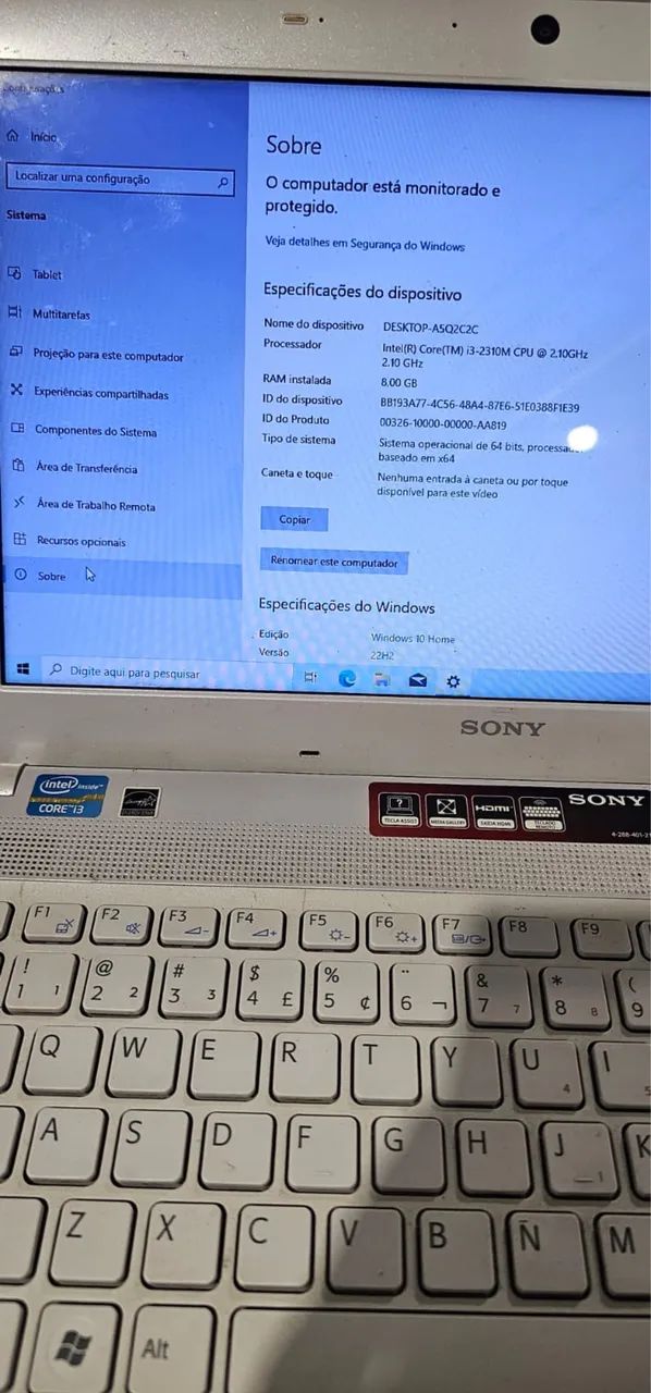 Notebook Sony Vaio i3/ SSD 128GB/ 8GB de RAM/ Office +programas - Foto 4