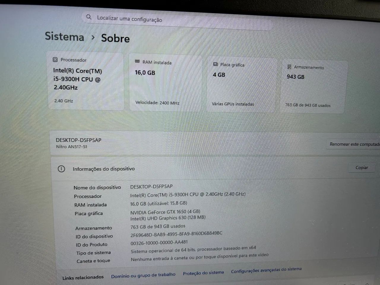 Notebook Acer Nitro5 - Foto 3