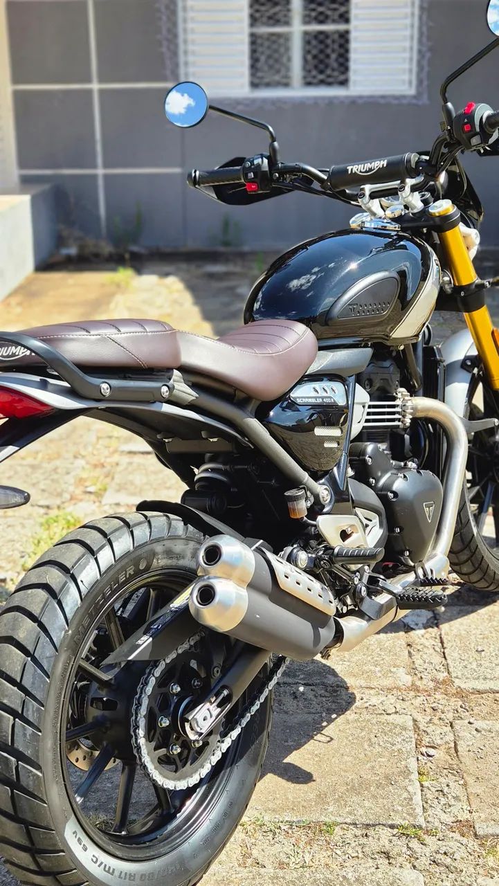 Triumph Scrambler 400x absolutamente impecável, zero - Foto 4