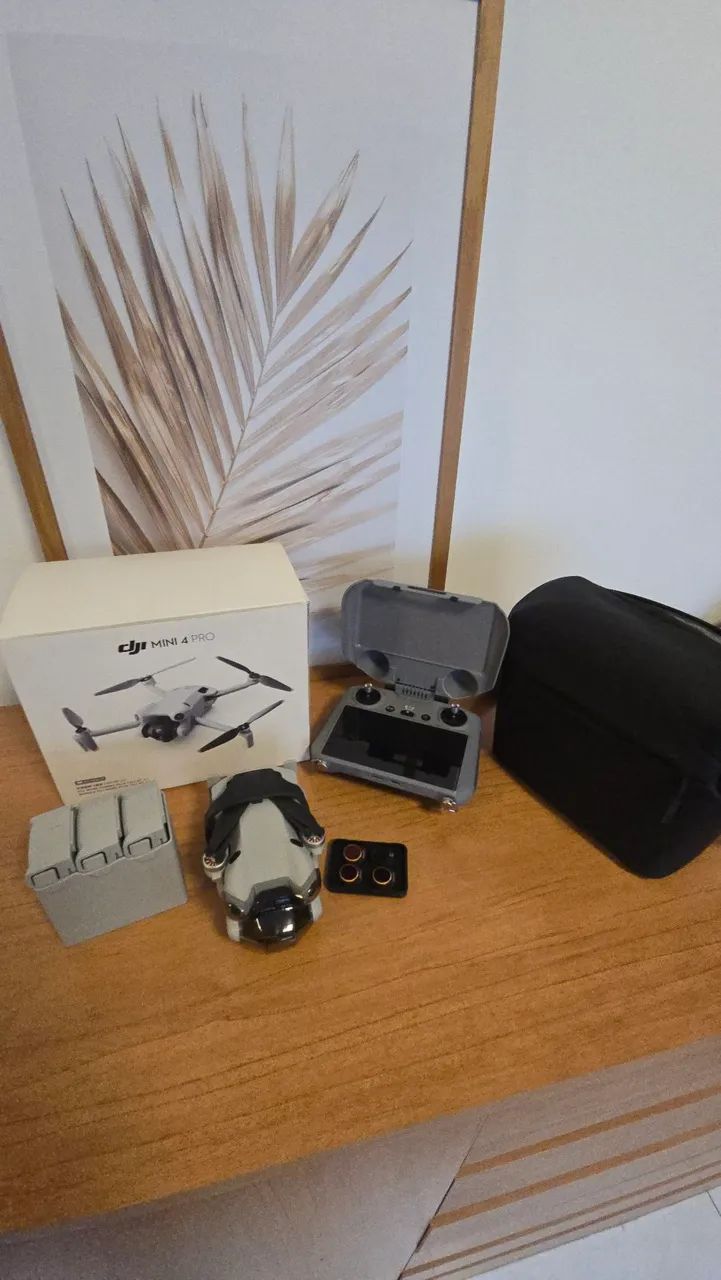 Drone Dji Mini 4 Pro Combo Plus -com Tela -camera 4k Cor Cinza
