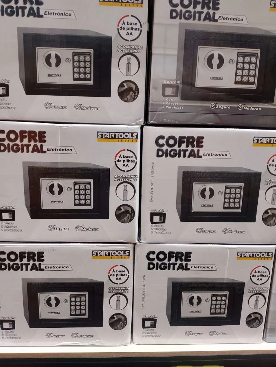 Cofre digital e chave 174,99 reais 