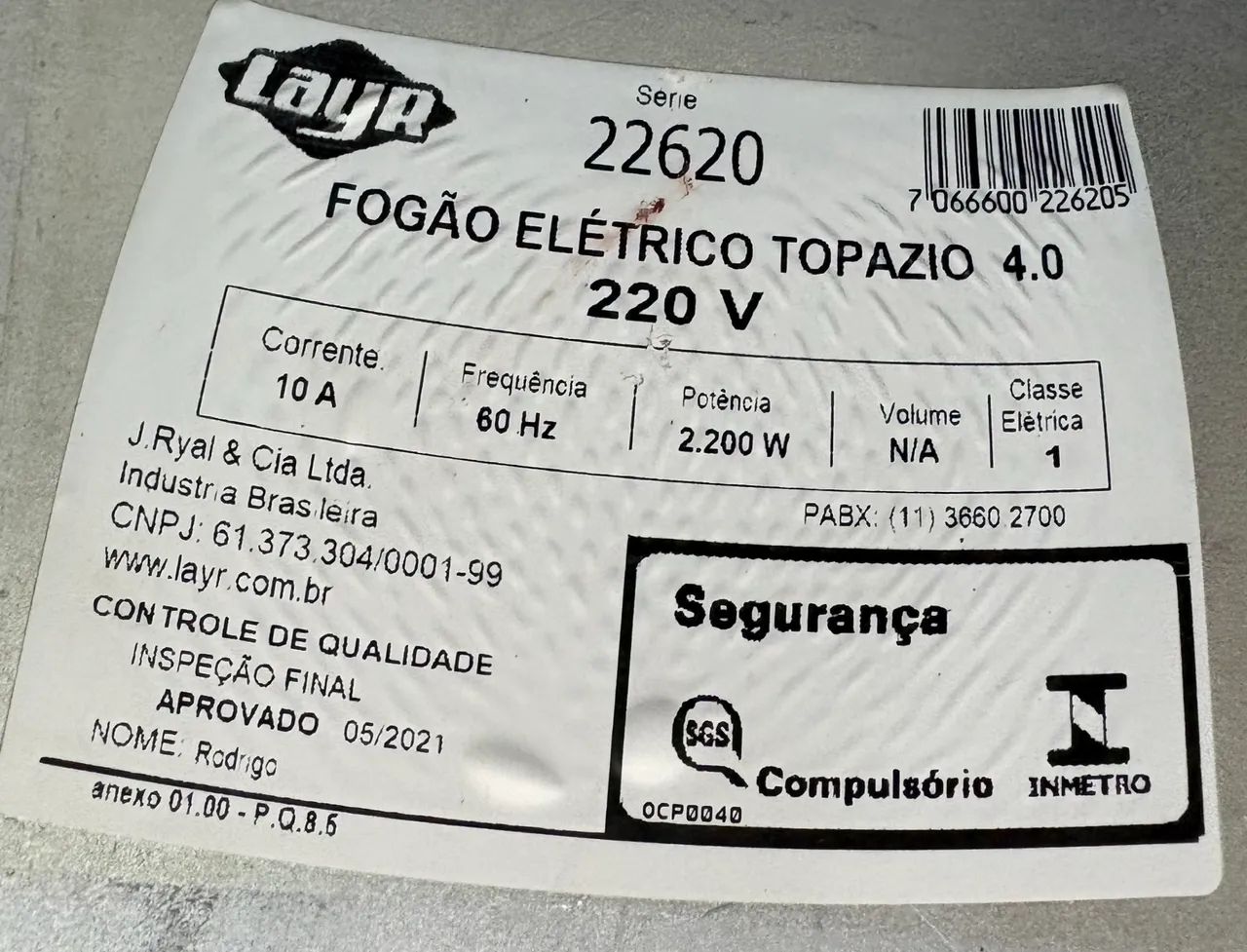 Fogão Elétrico Layr Topázio 4.0 2 Bocas  Aço Inox 220v  - Foto 4