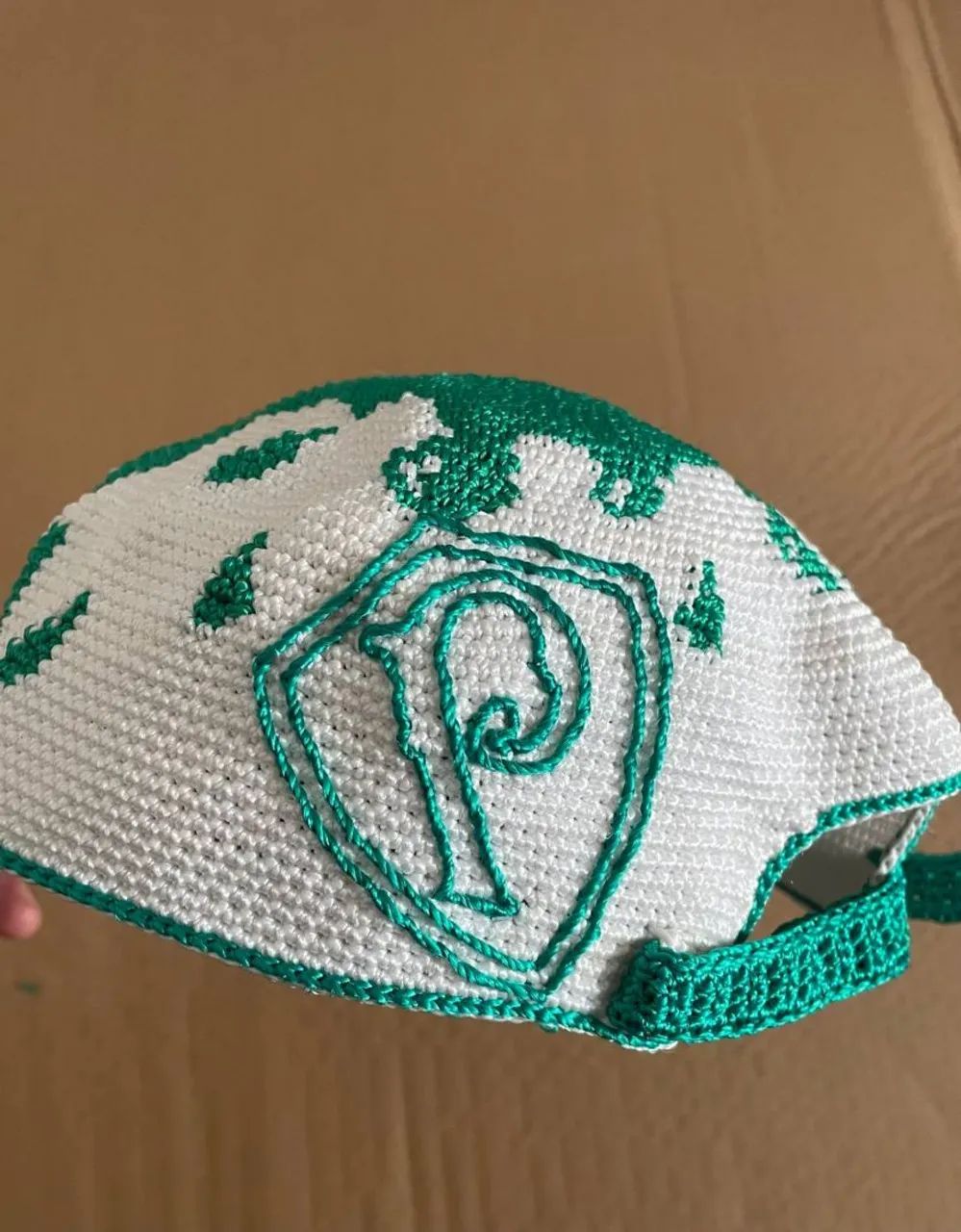 Boné de crochê Palmeiras mancha verde  - Foto 5