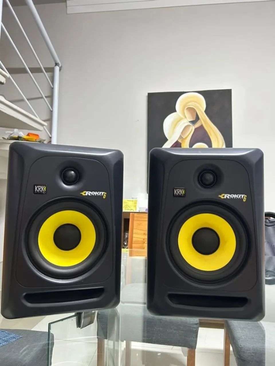 Monitor de Áudio KRK Rokit 6 G3 (Par) - Perfeito Estado / Estúdio