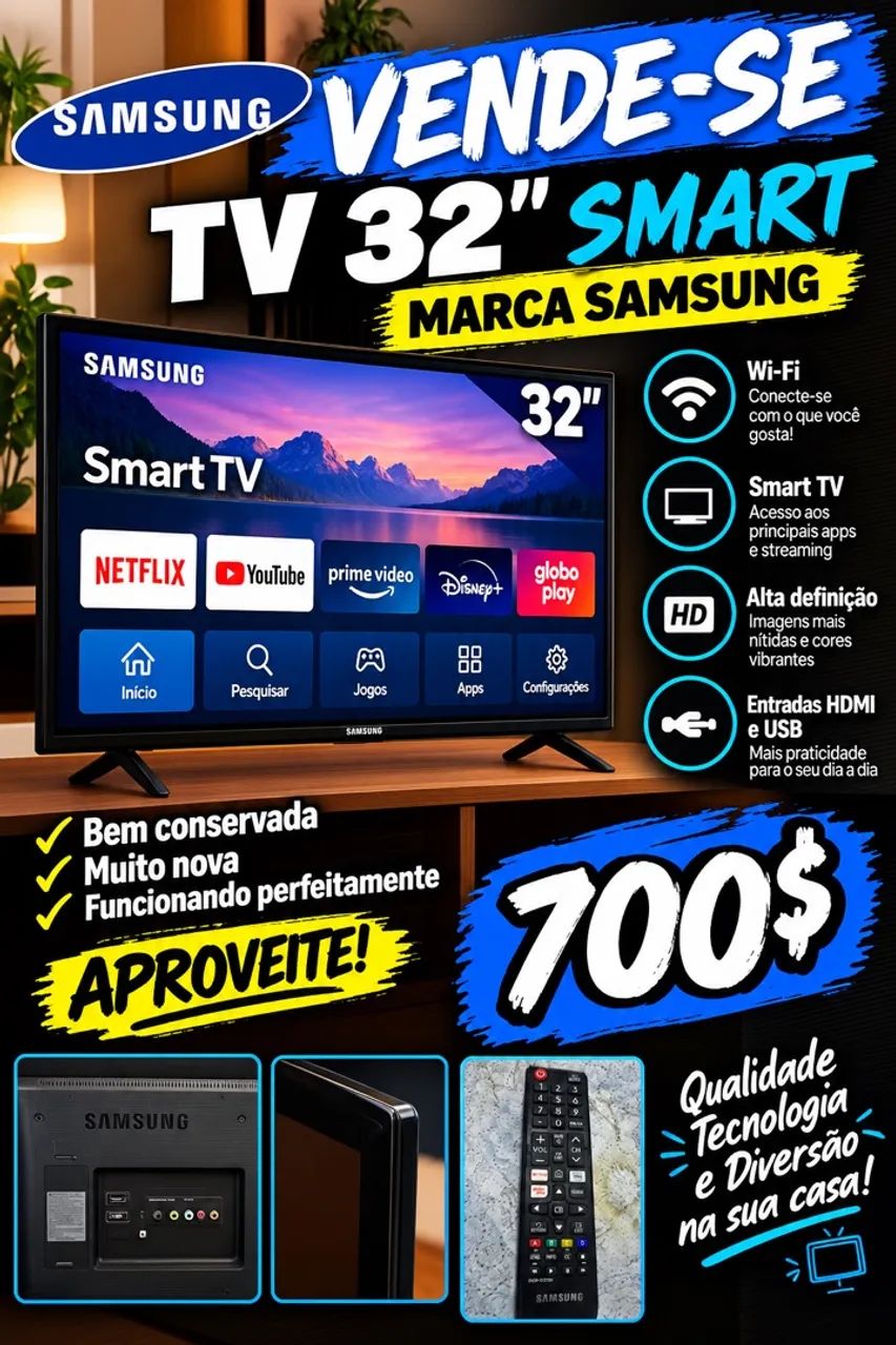 Vendo tv 32 polegadas smart 