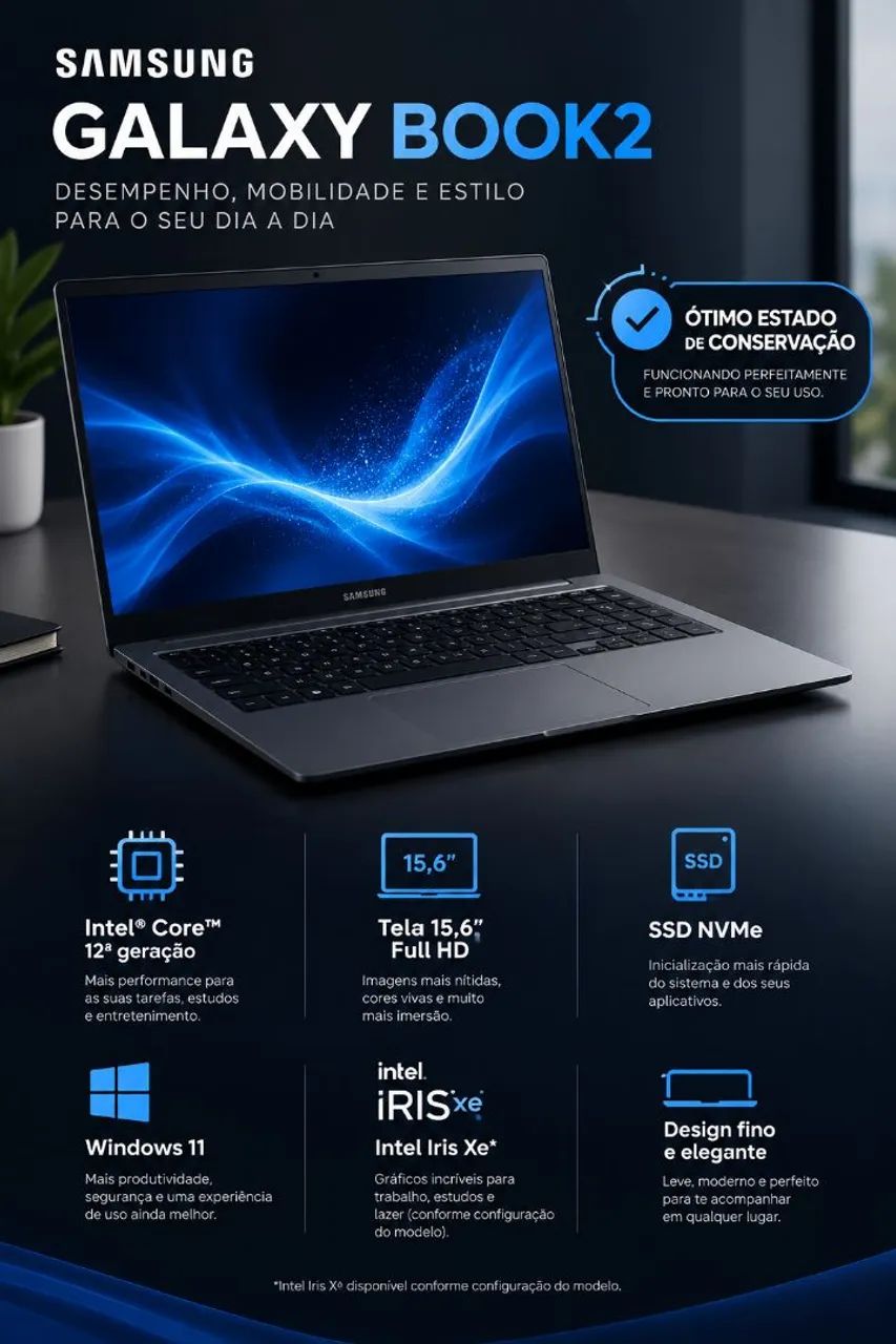 Notebook Samsung Galaxy Book 2