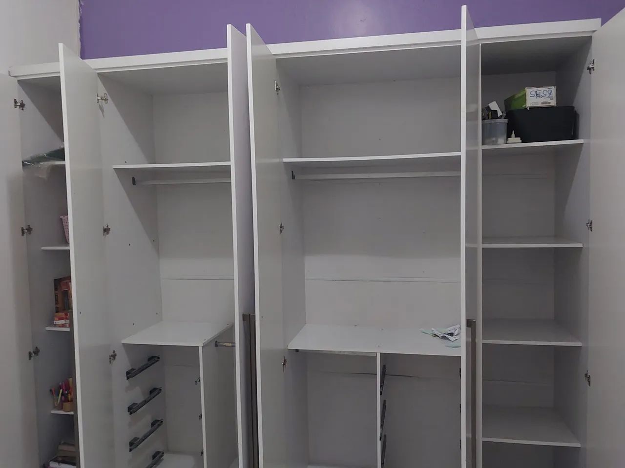 Guarda-roupa Branco MDF Espaçoso - Foto 2