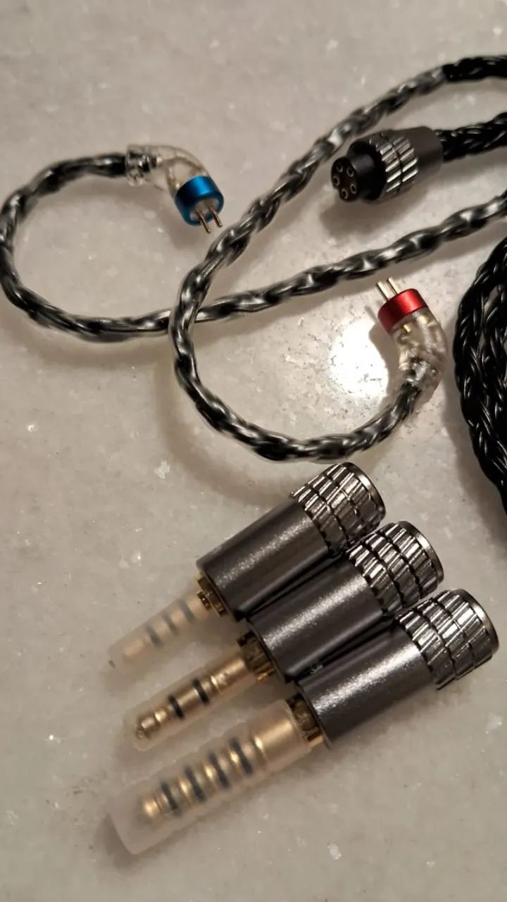 Letshuoer D13 Cabo Modular Cvj 2,5/3.5/4.4mm + Espuma vermelha. - Foto 4