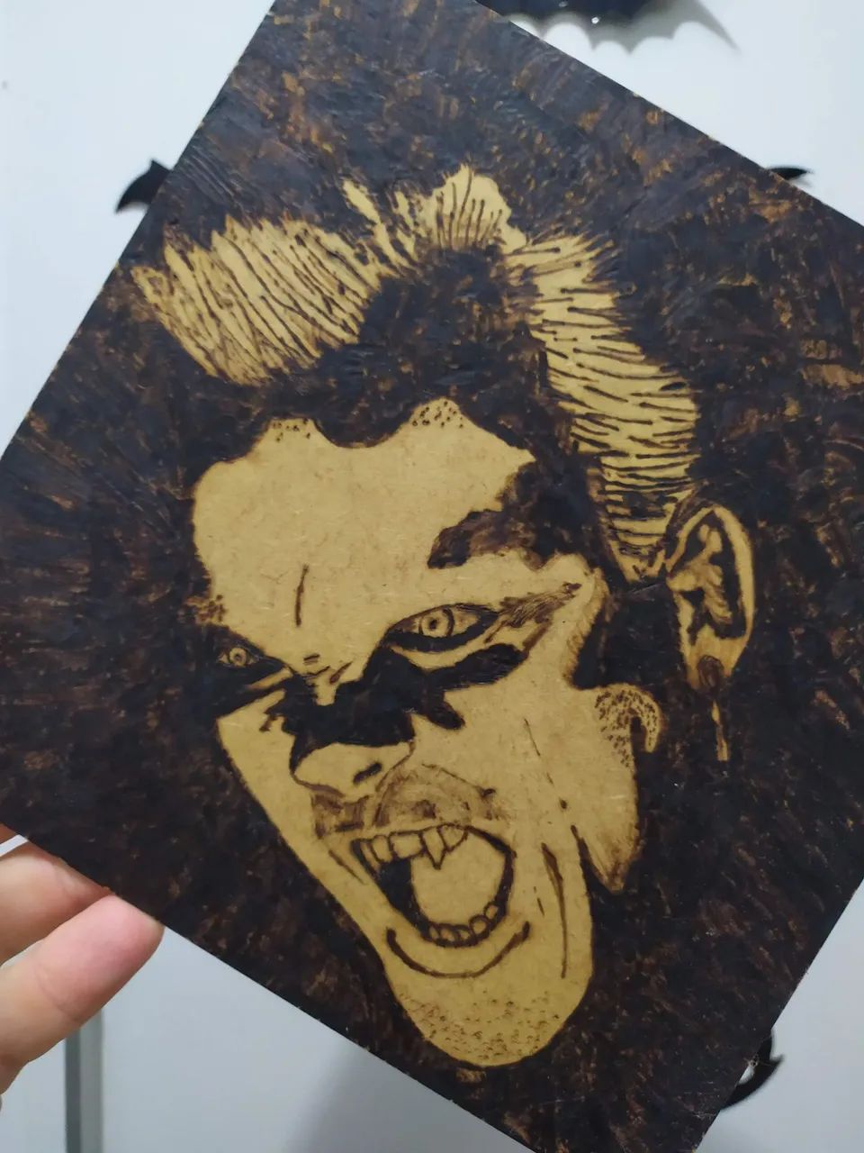 Arte em pirografia horror/bruxaria/ - Foto 4