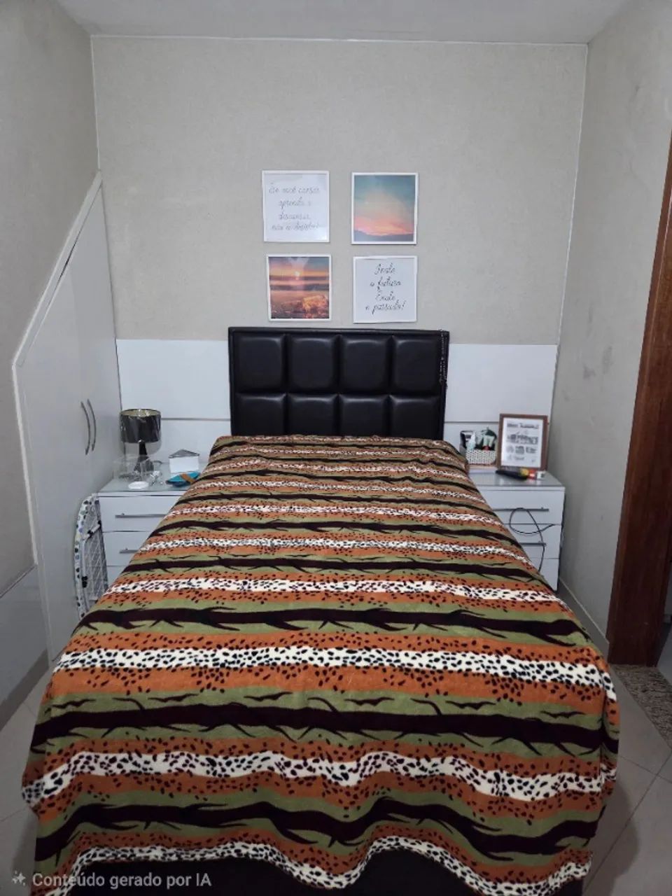 Cama solteirão com colchão e cabeceira - Foto 2