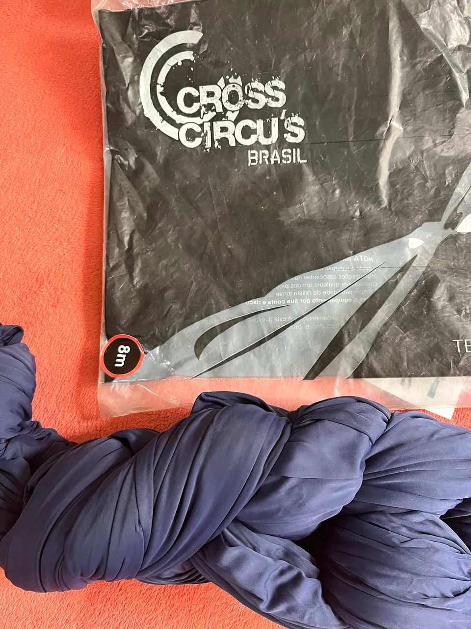 Tecido acrobático azul da Cross Circus Brasil.  - Foto 2