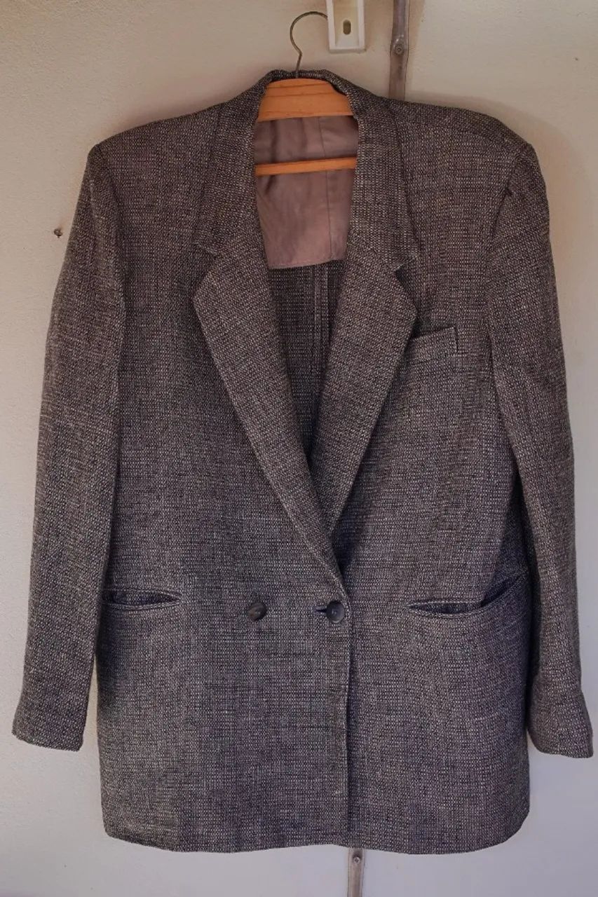 blazer de linho puro grosso