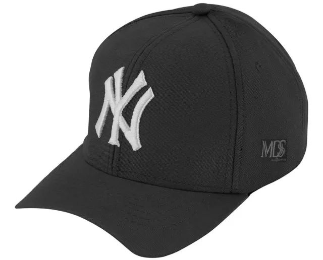 Boné New York Aba Curva. Preto com Branco - Foto 2