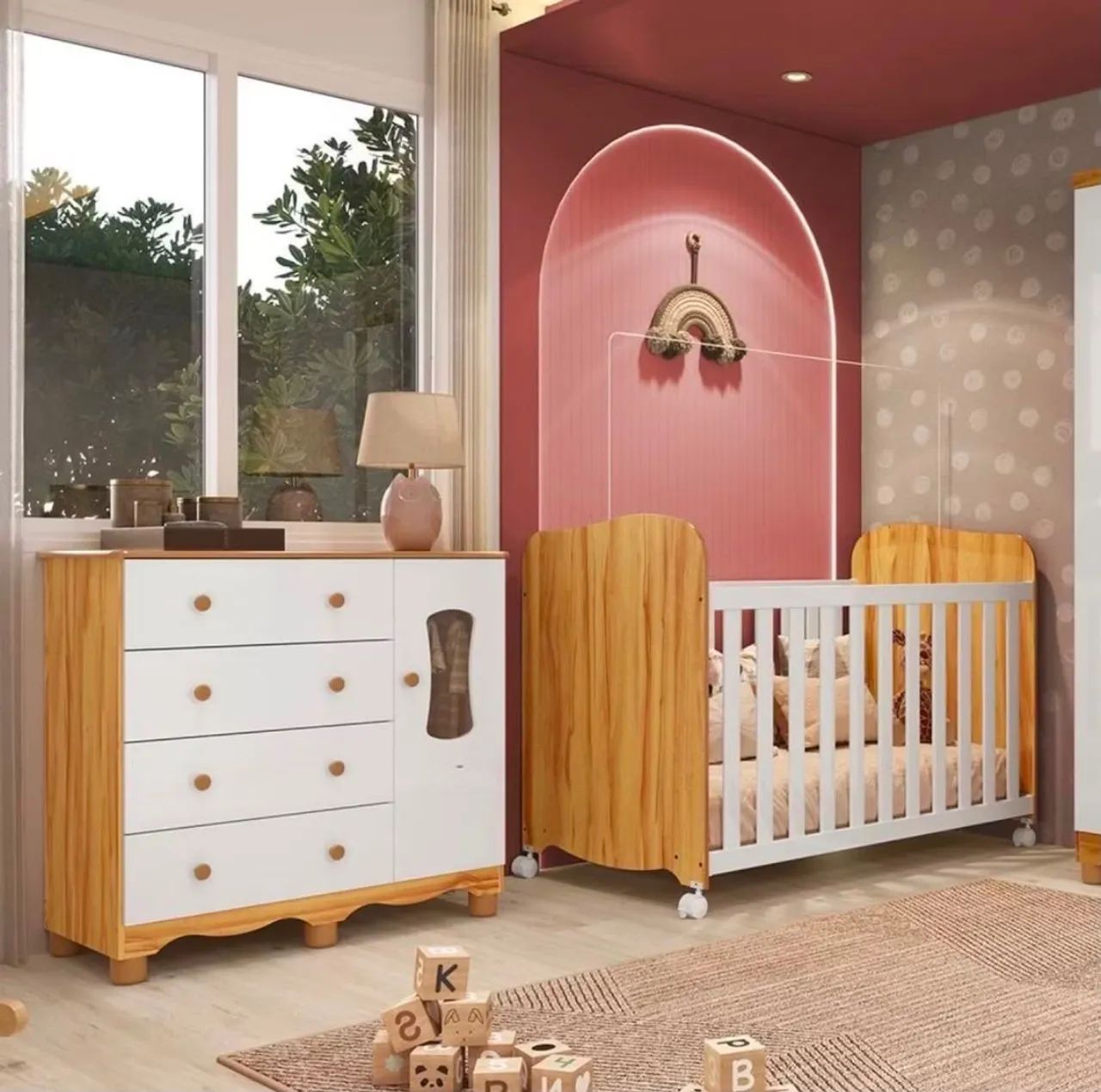 Quarto de bebê completo - Berço e cômoda 