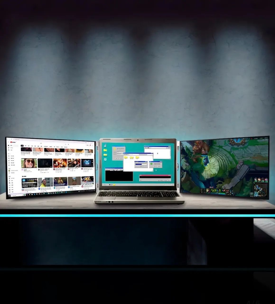 Extensor de Tela Dupla para Notebook Grasep 14'' Full HD IPS Cinza USB-C e HDMI - Foto 3